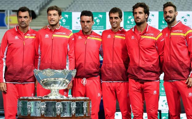 El equipo español de Copa Davis. 