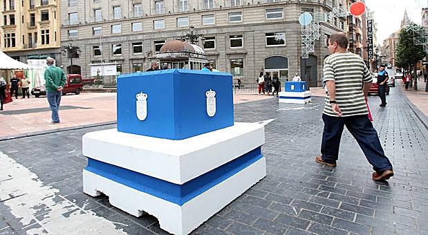 Las barreras de seguridad colocadas el año pasado.