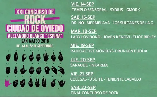 Participantes del Concurso de rock Ciudad de Oviedo 2018