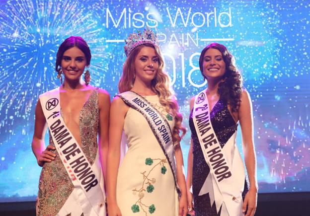 Amaia Izar, en el centro, tras hacerse con el título de Miss World Spain. 