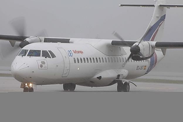 El turbohélice ATR de Air Europa que fue utilizado para su ruta entre Asturias y Madrid. 