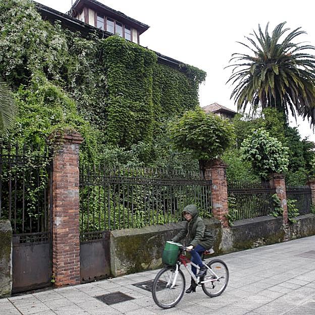 La maleza cubre uno de los chalés de La Vega. 