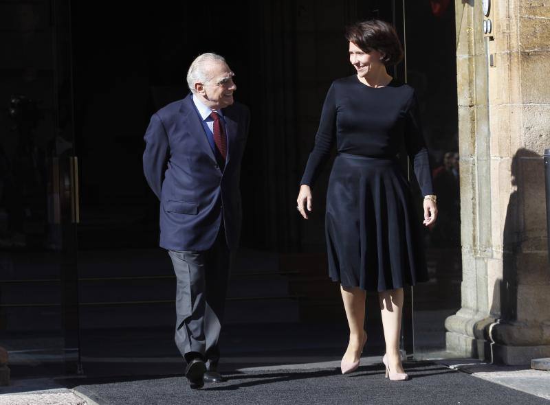 La gran estrella de esta edición de los Premios Princesa, Martin Scorsese, hizo su aparición en Oviedo a las cuatro en punto. 