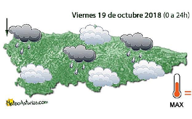 La lluvia seguirá presente este viernes en Asturias