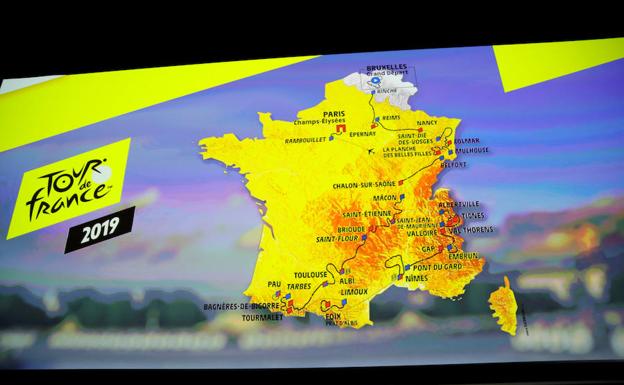 Así es el recorrido del Tour de francia 2019. 