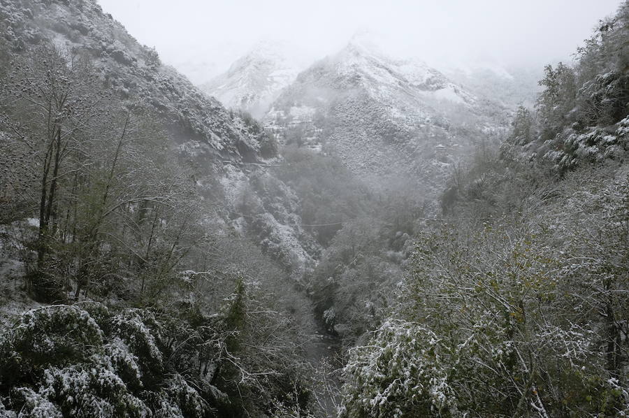 Los concejos del oriente asturiano llucen un manto blanco