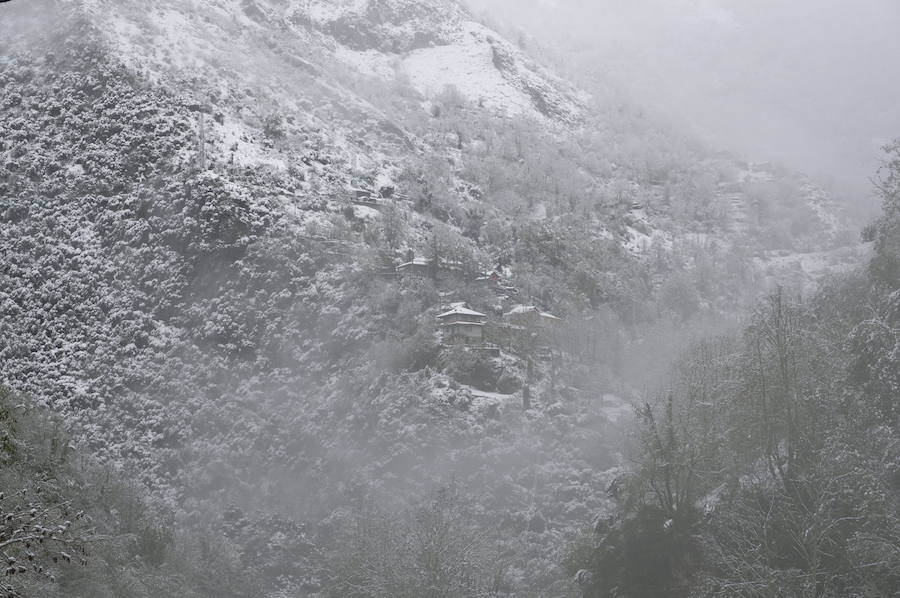 Los concejos del oriente asturiano llucen un manto blanco