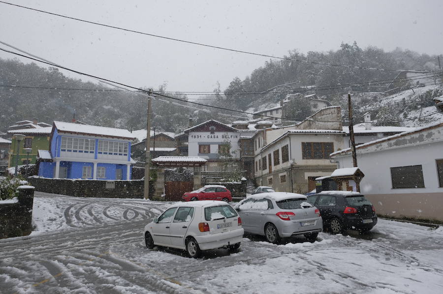 Los concejos del oriente asturiano llucen un manto blanco