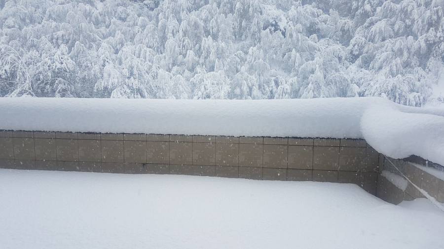 El temporal se ha recrudecido y además de complicar la comunicación con la Meseta, ha ocasionado numerosas incidencias. La nieve ha cubierto muchos puntos de la región dejando estampas totalmente invernales