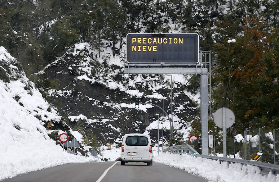 La nieve ha causado estragos en numerosos puntos de Asturias que han necesitado de la ayuda de la Unidad Militar de Emergencias para contrarrestar estos efectos 