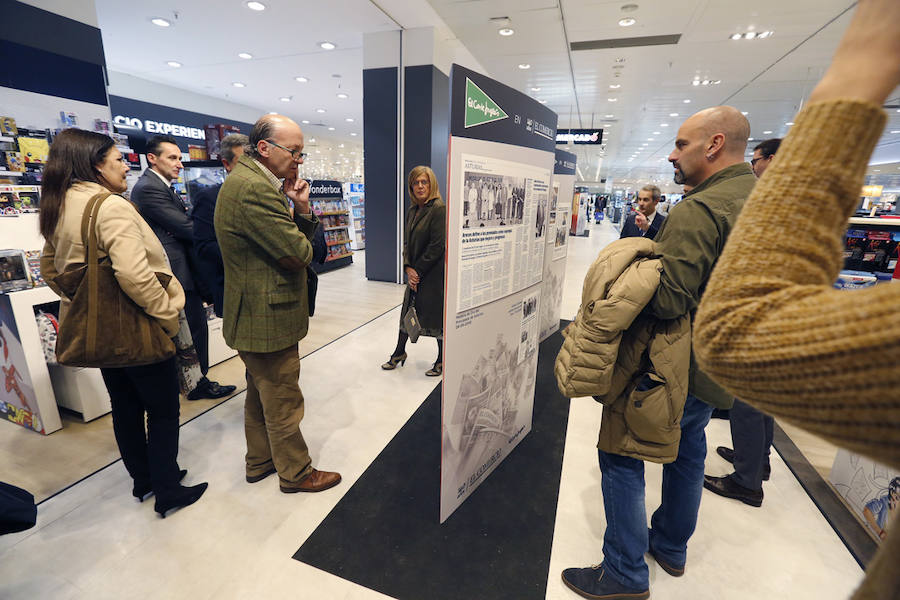El Corte Inglés inaugura una exposición con portadas de EL COMERCIO para conmemorar su 140 aniversario. Se podrá visitar en la planta baja del centro comercial hasta el próximo 16 de noviembre