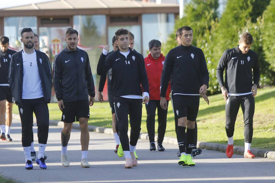 El equipo rojiblanco se prepara para el partido de la Copa del Rey ante el Eibar