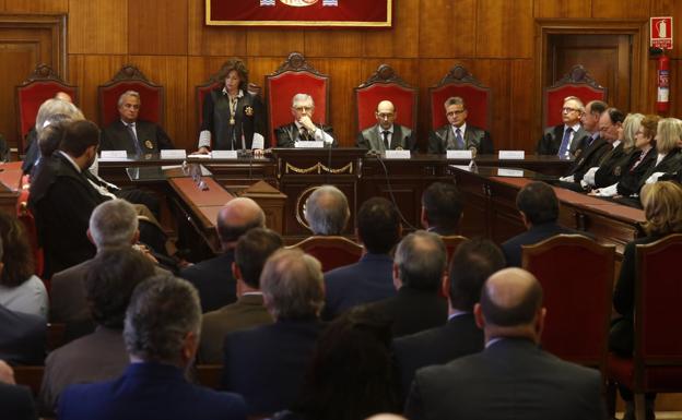 La fiscal superior del Principado, Esther Fernández, en su discurso durante la ceremonia de apertura del año judicial, el pasado mes. 