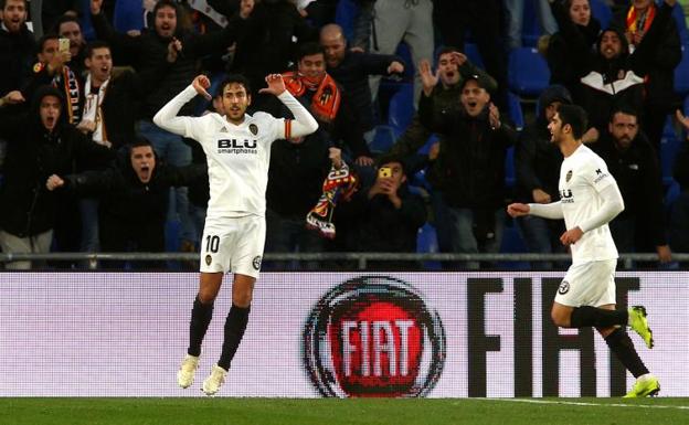 Dani Parejo celebra su gol al Getafe.