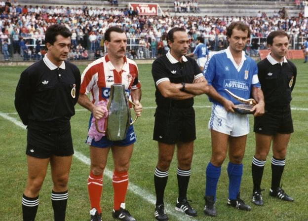 Cundi y Vili, en el I Trofeo Principado, en Oviedo, el 10 de agosto de 1988. 