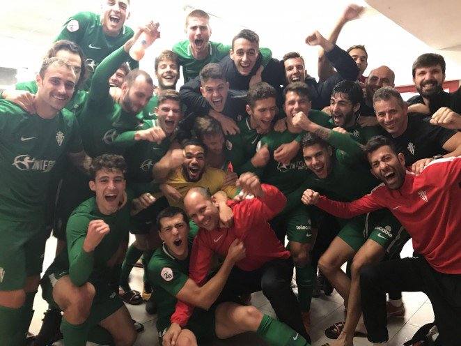 El filial del Sporting ganó (1-2) al CD Vitoria. 