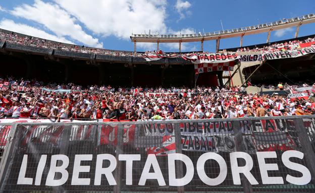 Vista general de la grada de River Plate dentro del estadio el pasado día 24 de noviembre.