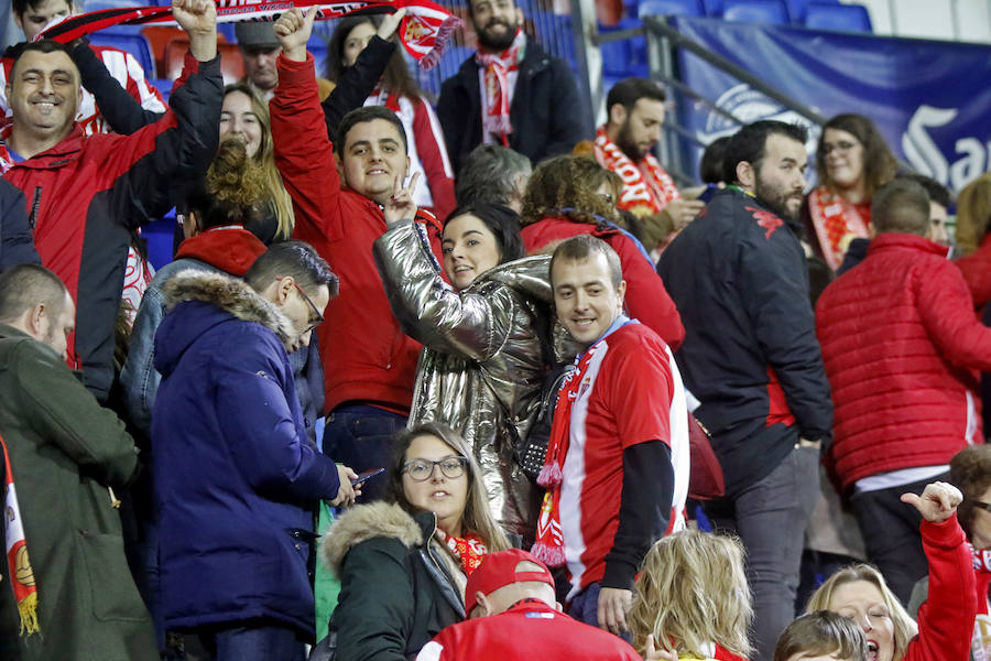 La afición rojiblanca llenó de alegría el campo del Eibar durante el encuentro de Copa del Rey