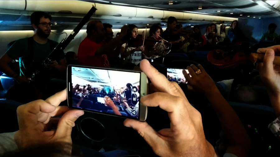 Actuación en pleno vuelo hacia la República Dominicana.