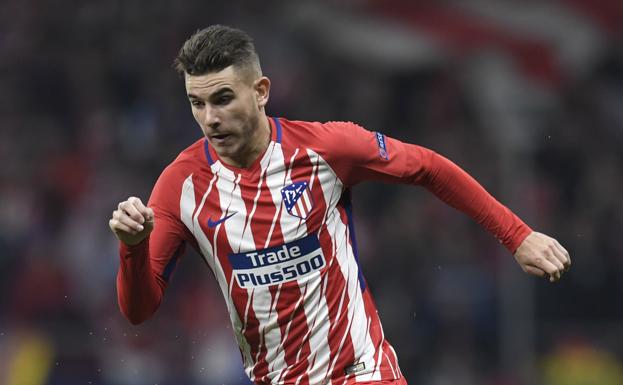 Lucas Hernández, durante un partido con el Atlético.