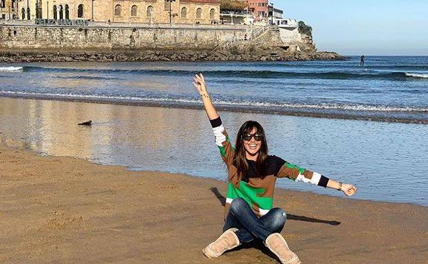 Imagen publicada por Lara Álvarz en la playa de Gijón. 