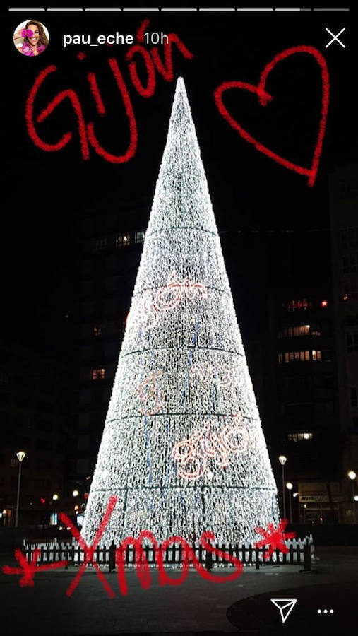 La pareja disfrutó del ambiente navideño y compartió varias fotos en las redes sociales.