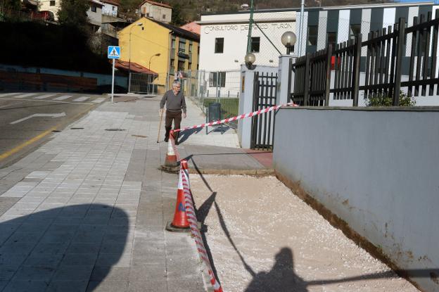 Punto donde estará la parada de autobús con filtros. 