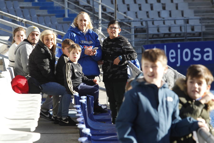 El conjunto azul preparó el encuentro ante el Numancia en el Tartiere rodeado de público