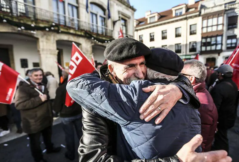 CC OO, UGT y FAMPA convocaron en Siero una nueva protesta en defensa del sistema público de pensiones.