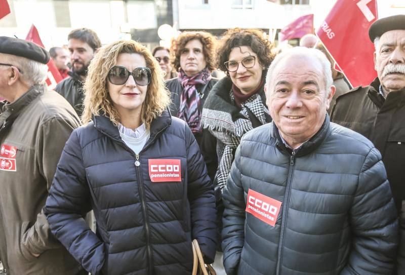 CC OO, UGT y FAMPA convocaron en Siero una nueva protesta en defensa del sistema público de pensiones.