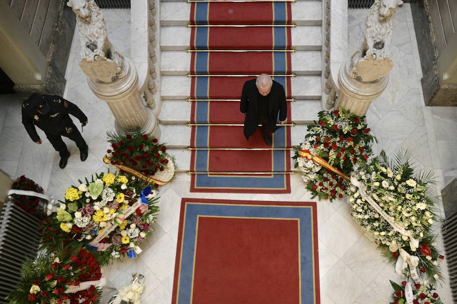 El Parlamento asturiano dio su último adiós al expresidente regional 