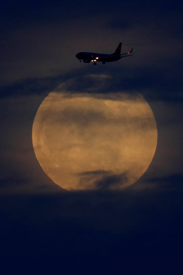 El eclipse lunar en San Diego (Estados Unidos).