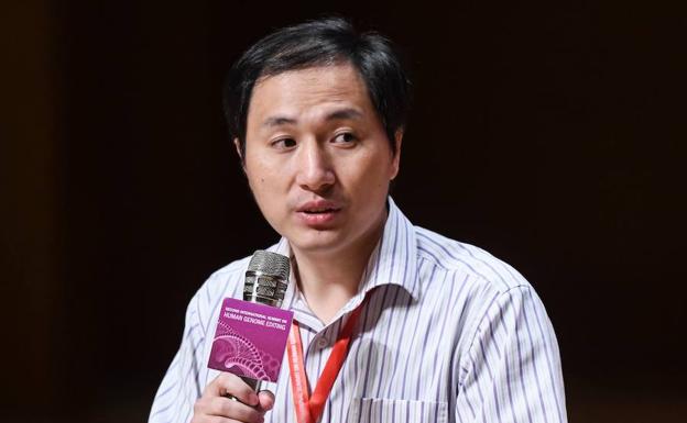 He Jiankui, durante su intervención el pasado mes de noviembre en un congreso científico mundial en Hong Kong.