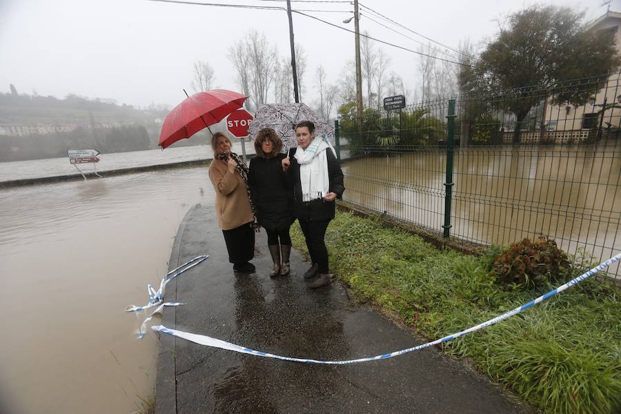 El temporal de Asturias ha dejado multitud de destrozos en Trubia