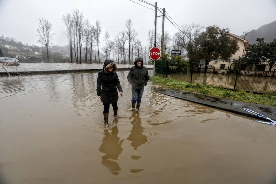 El temporal de Asturias ha dejado multitud de destrozos en Trubia