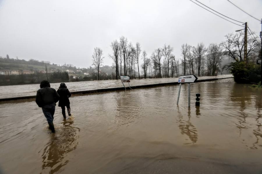 El temporal de Asturias ha dejado multitud de destrozos en Trubia