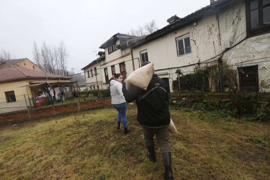 El temporal de Asturias ha dejado multitud de destrozos en Trubia