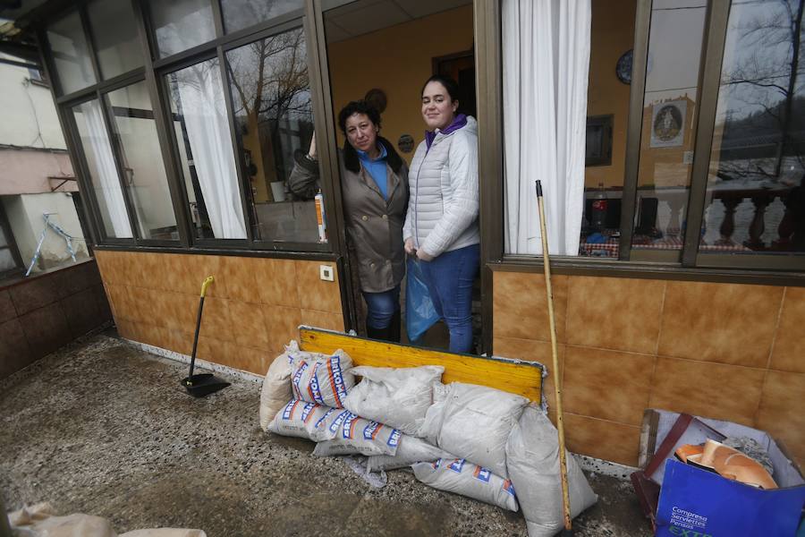 El temporal de Asturias ha dejado multitud de destrozos en Trubia