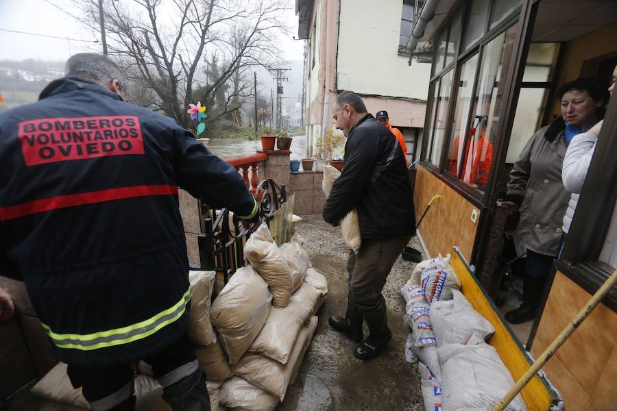 El temporal de Asturias ha dejado multitud de destrozos en Trubia