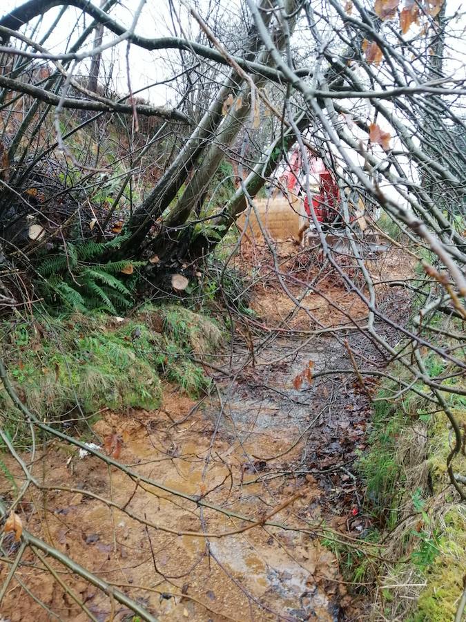 Las intensas lluvias que han caído en las últimas horas en la región desbordó el río Naviego y obligó a cerrar el paseo del Vino