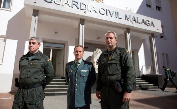 Agentes de la Guardia Civil que participaron en el rescate de Julen.