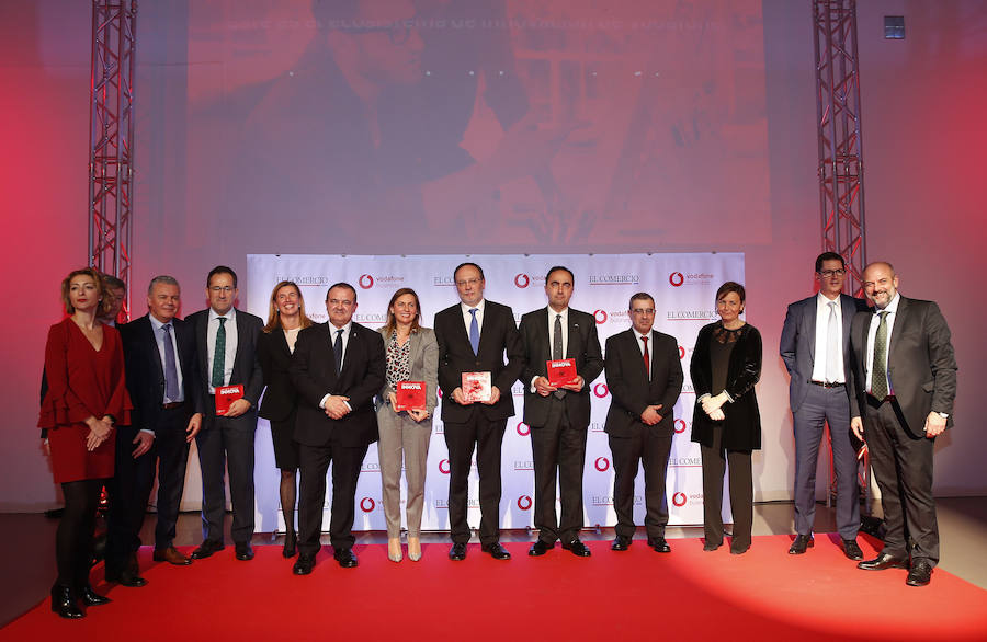 Lo galardones impulsados por EL COMERCIO de la mano de Vodafone, premiaron en Gijón las mejores prácticas renovadoras y de futuro en el tejido empresarial asturiano.