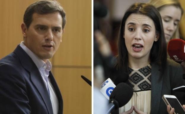 Albert Rivera e Irene Montero.