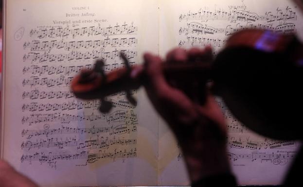 Ensayo de la Orquesta Sinfónica del Principado de Asturias. 