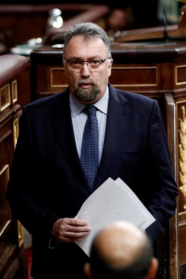 Isidro Martínez Oblanca, en la sesión del Congreso. 