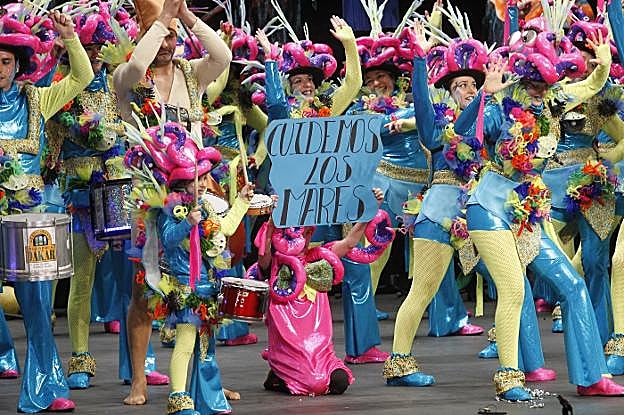 'Cuidemos los mares', pidieron los Xareu N'el Ñeru, que también clamaron contra la corrupción . 