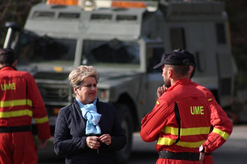 Fotos: Así trabaja la UME en el incendio de Llordón, en Cangas de Onís