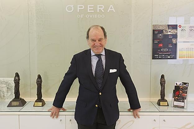 Juan Carlos Rodríguez-Ovejero, esta semana, en las oficinas de la Ópera de Oviedo. 