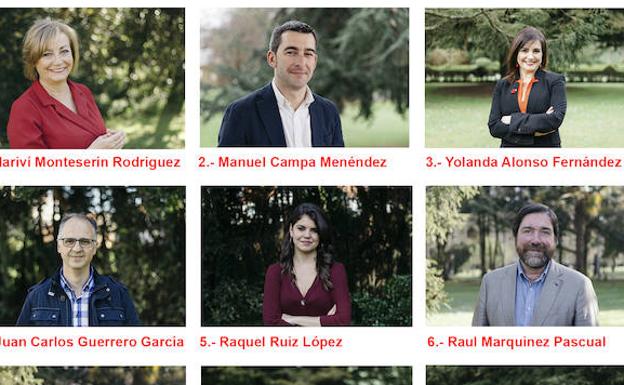 Algunos de los primeros puestos de la lista municipal del PSOE. 