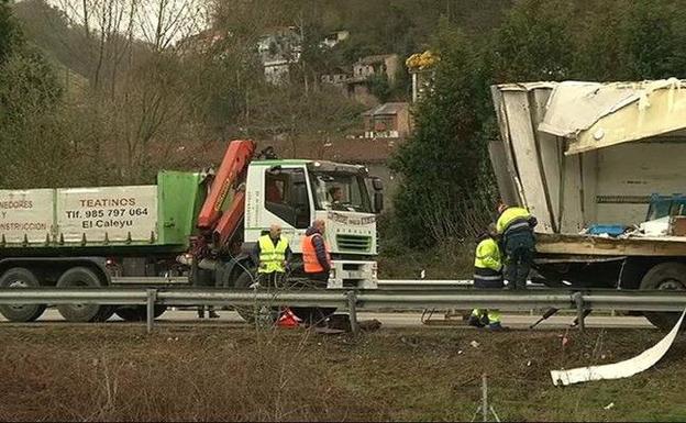 El camiòn transportaba alimentos perecederos